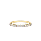 14k 0.30ctw 11 Stone Shared Prong Diamond Wedding Band by Orlina Fine