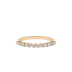 14k 0.30ctw 11 Stone Shared Prong Diamond Wedding Band - view 2