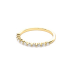 14k 0.30ctw 11 Stone Shared Prong Diamond Wedding Band - view 4