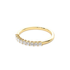 14k 0.30ctw 9 Stone Basket Setting Diamond Wedding Ring - view 4