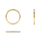 14k 0.30ctw 9 Stone Basket Setting Diamond Wedding Ring - view 5