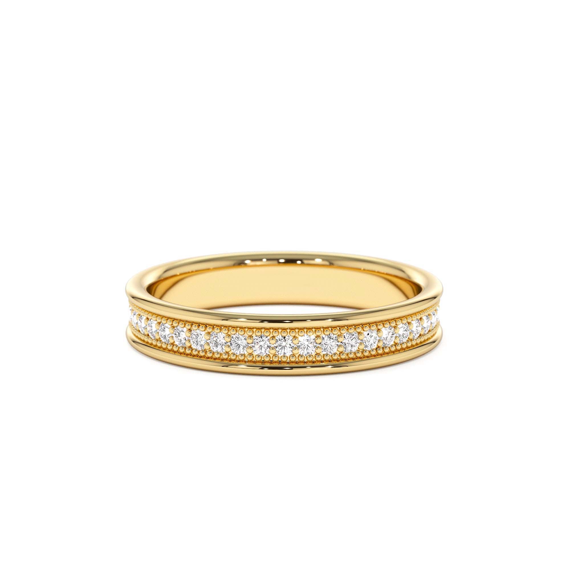 14k Milgran Full Eternity Diamond Ring by Orlina Fine