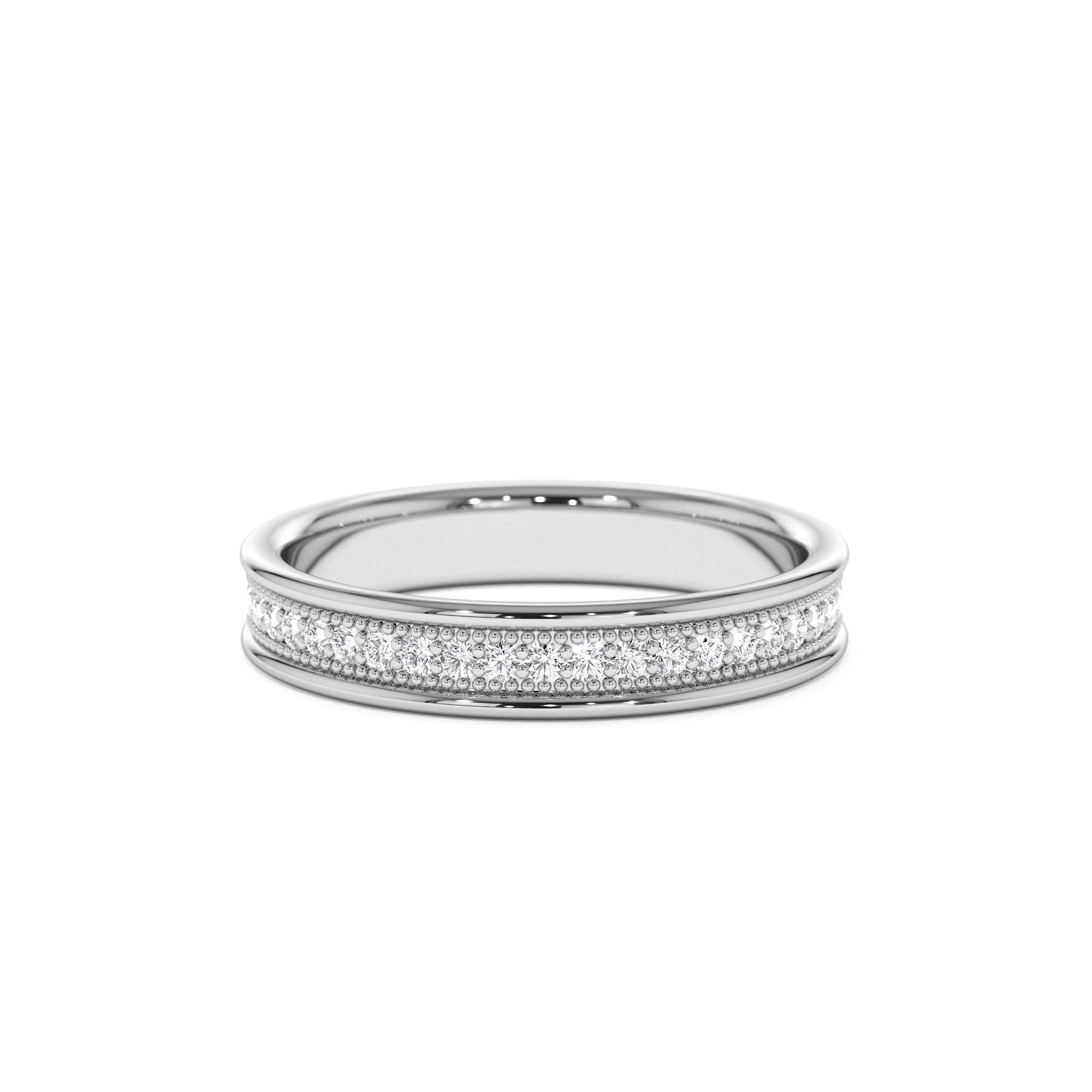 14k Milgran Full Eternity Diamond Ring - view 3