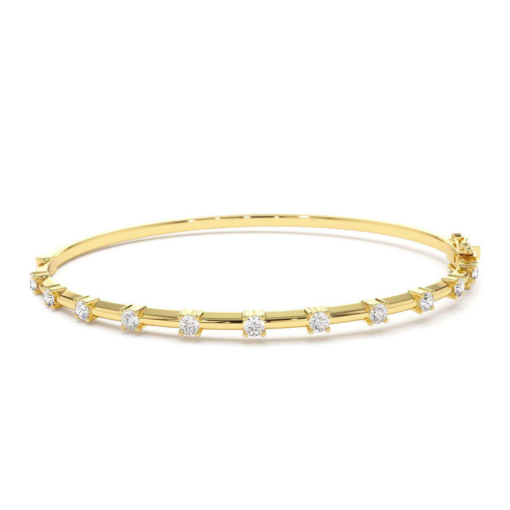 14k 0.50 ctw Diamond Bar Bangle Bracelet by Orlina Fine