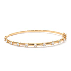 14k 0.50 ctw Diamond Bar Bangle Bracelet - view 2