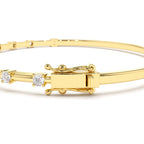 14k 0.50 ctw Diamond Bar Bangle Bracelet - view 4
