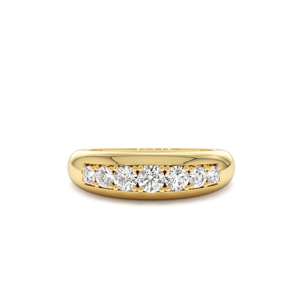 14k Dome Diamond Ring by Orlina Fine