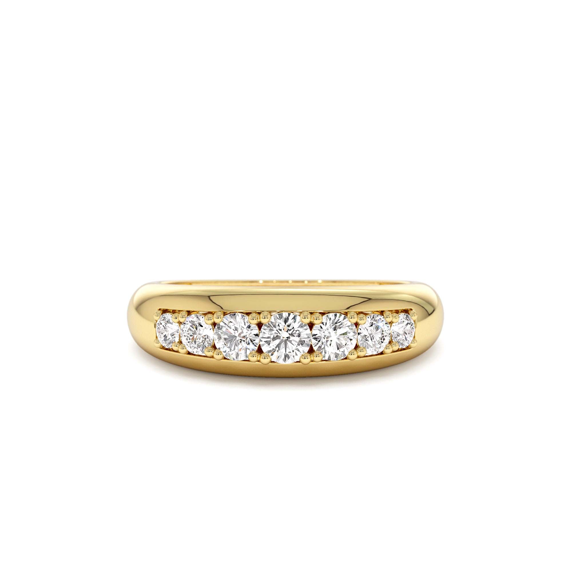 14k Dome Diamond Ring by Orlina Fine