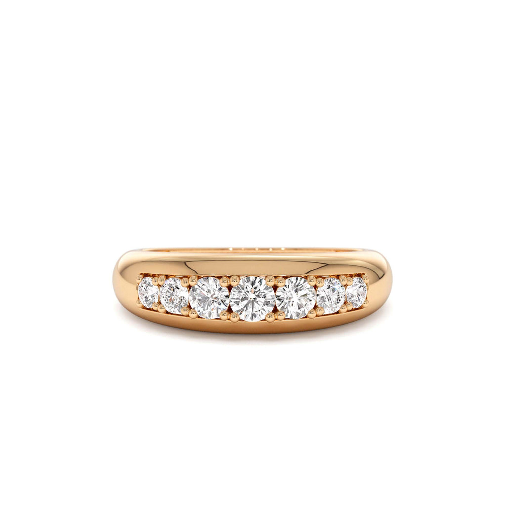 14k Dome Diamond Ring - view 2