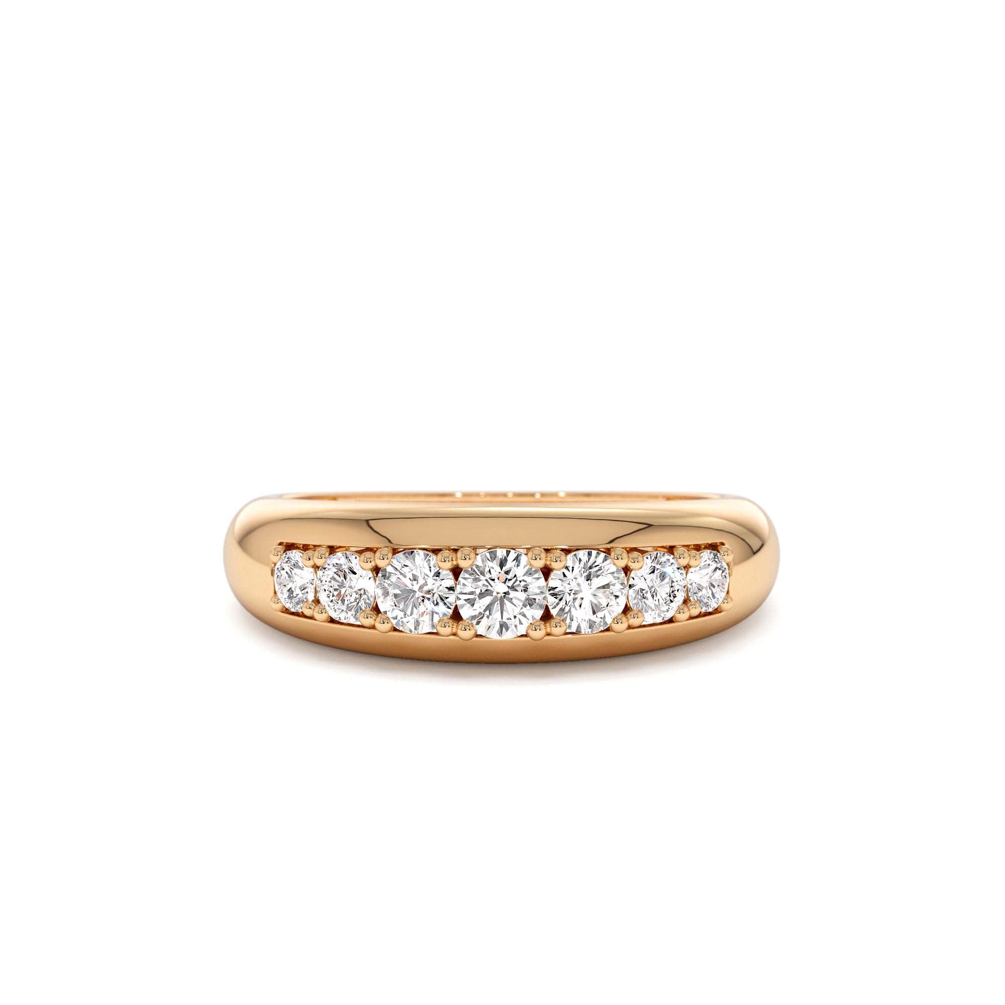 14k Dome Diamond Ring - view 2