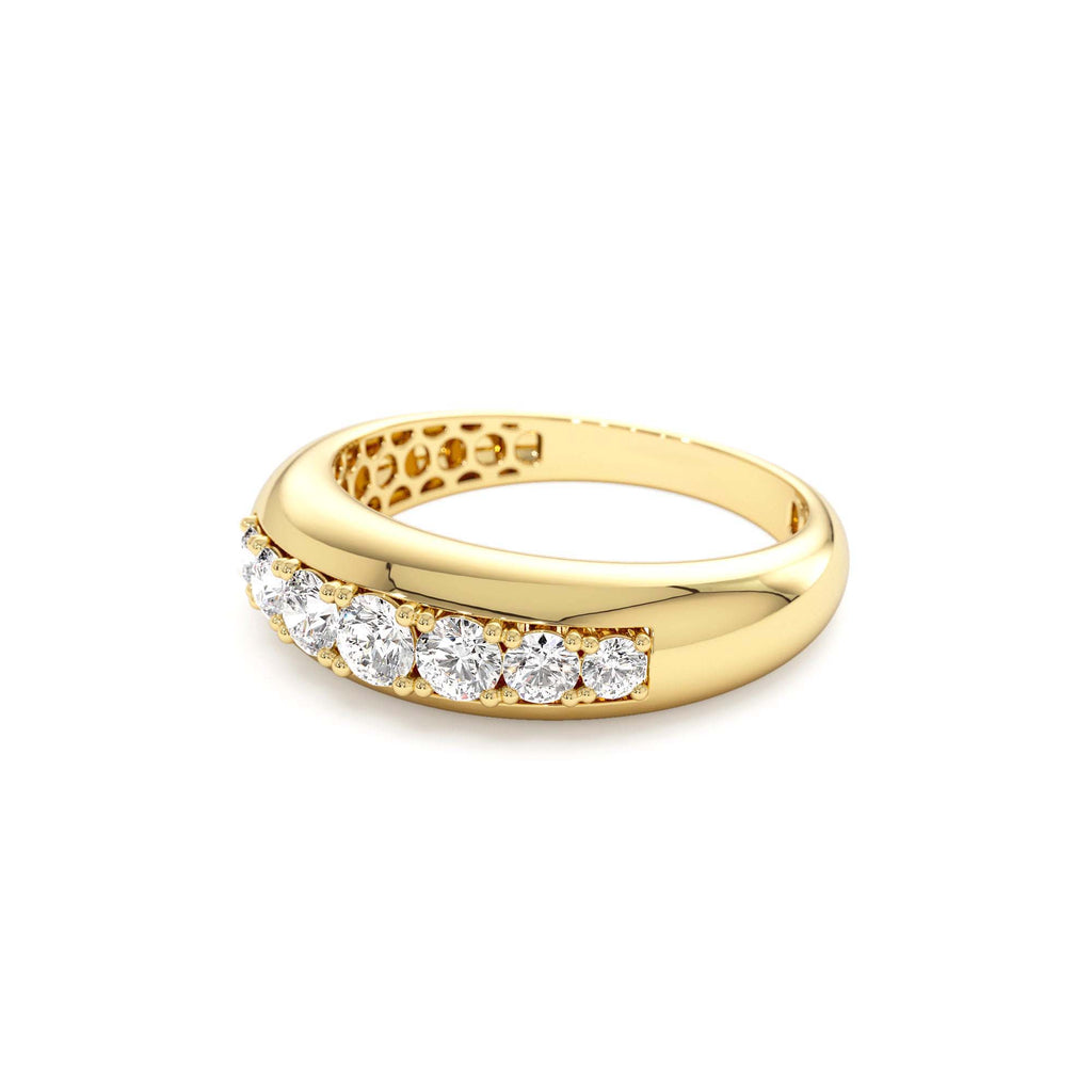 14k Dome Diamond Ring - view 4