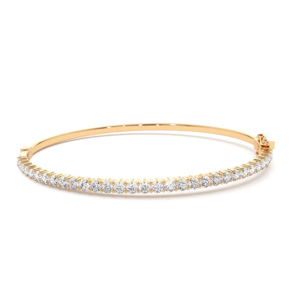 14k 1.50 Ctw Prong Setting Diamond Bange Bracelet - view 2
