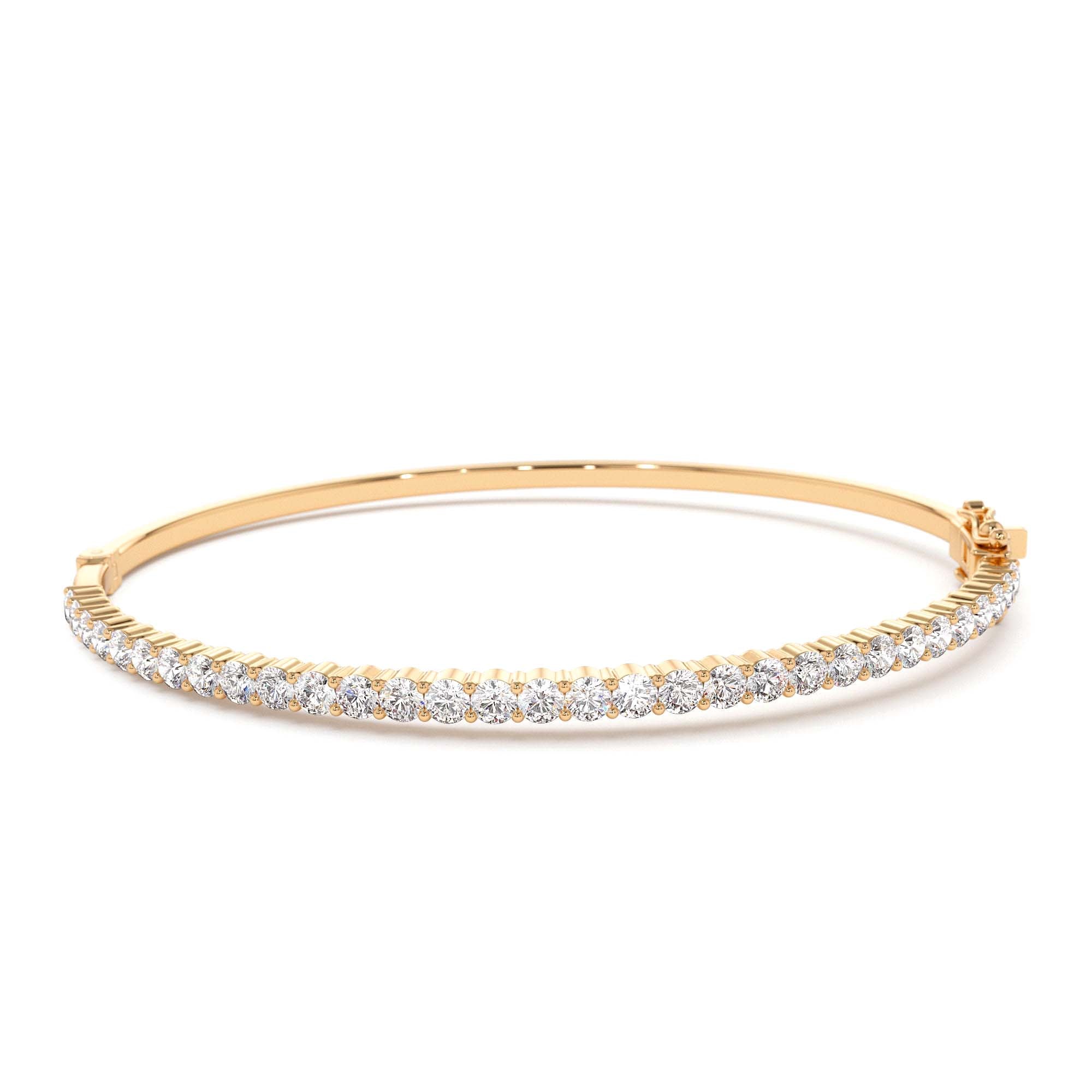 14k 1.50 Ctw Prong Setting Diamond Bange Bracelet - view 2