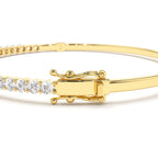14k 1.50 Ctw Prong Setting Diamond Bange Bracelet - view 5