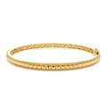 14K Pyramid Gold Bangle Bracelet by Orlina Fine