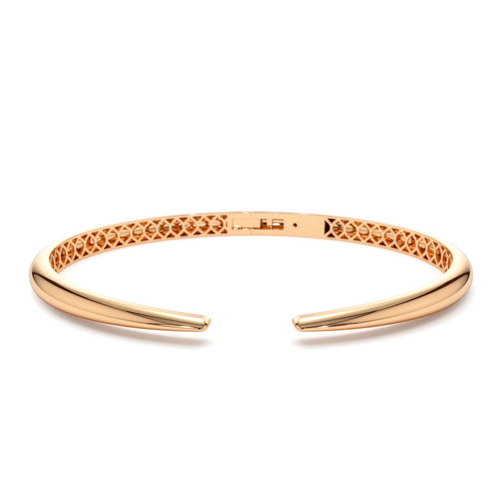 14K Gold Claw Cuff Bangle Bracelet - view 2