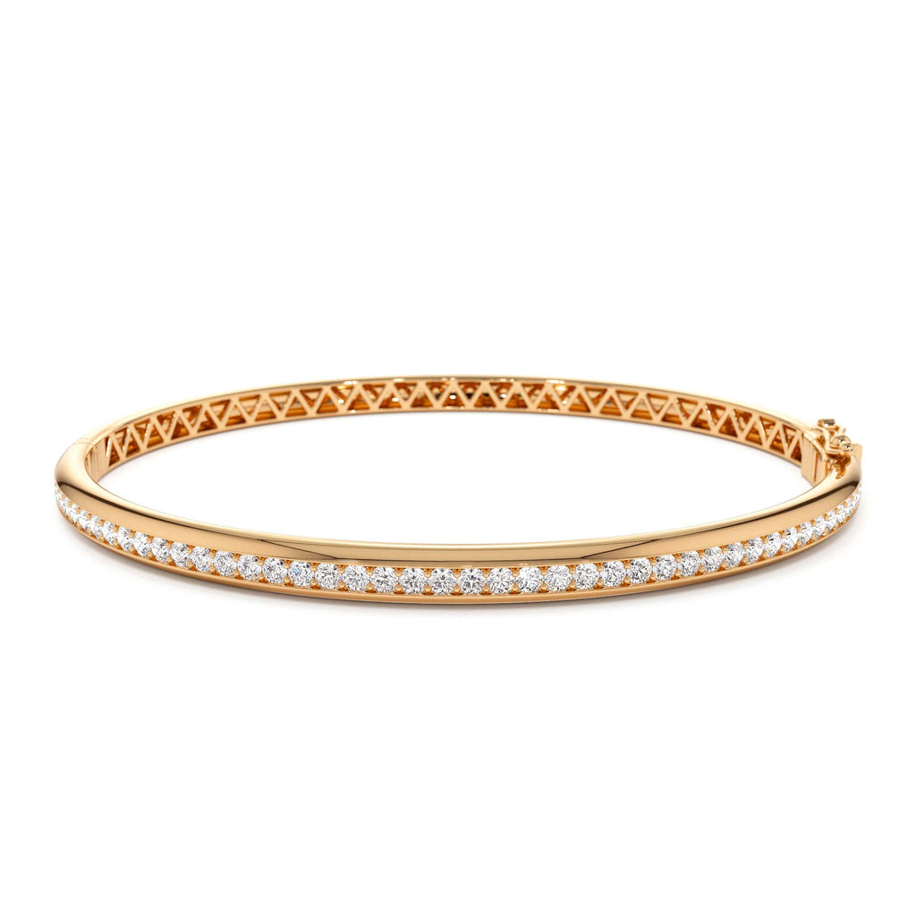 14k 1.00 Ctw Dome Diamond Bangle Bracelet - view 2