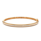 14k 1.00 Ctw Dome Diamond Bangle Bracelet - view 2