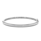 14k 1.00 Ctw Dome Diamond Bangle Bracelet - view 3