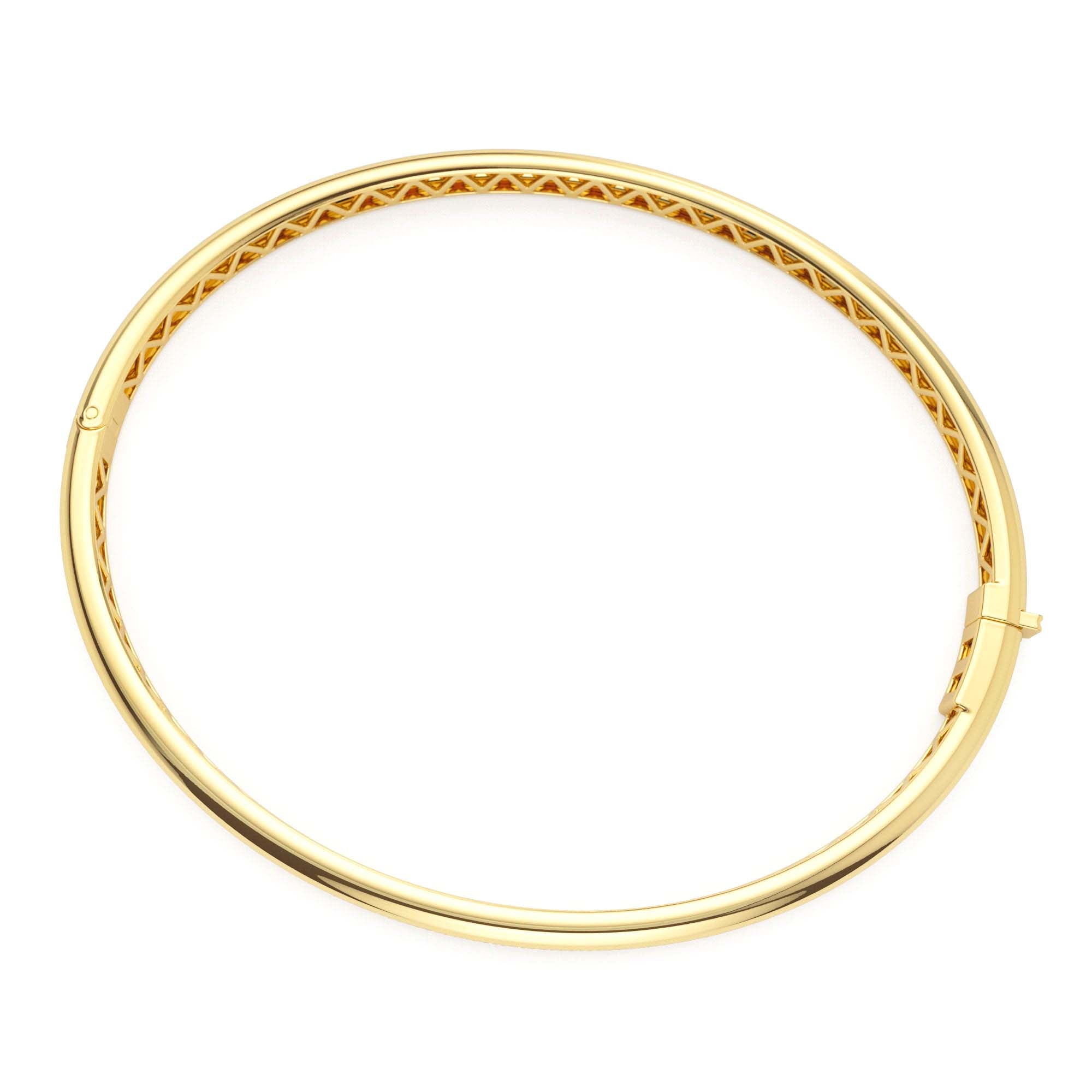 14k 1.00 Ctw Dome Diamond Bangle Bracelet - view 4