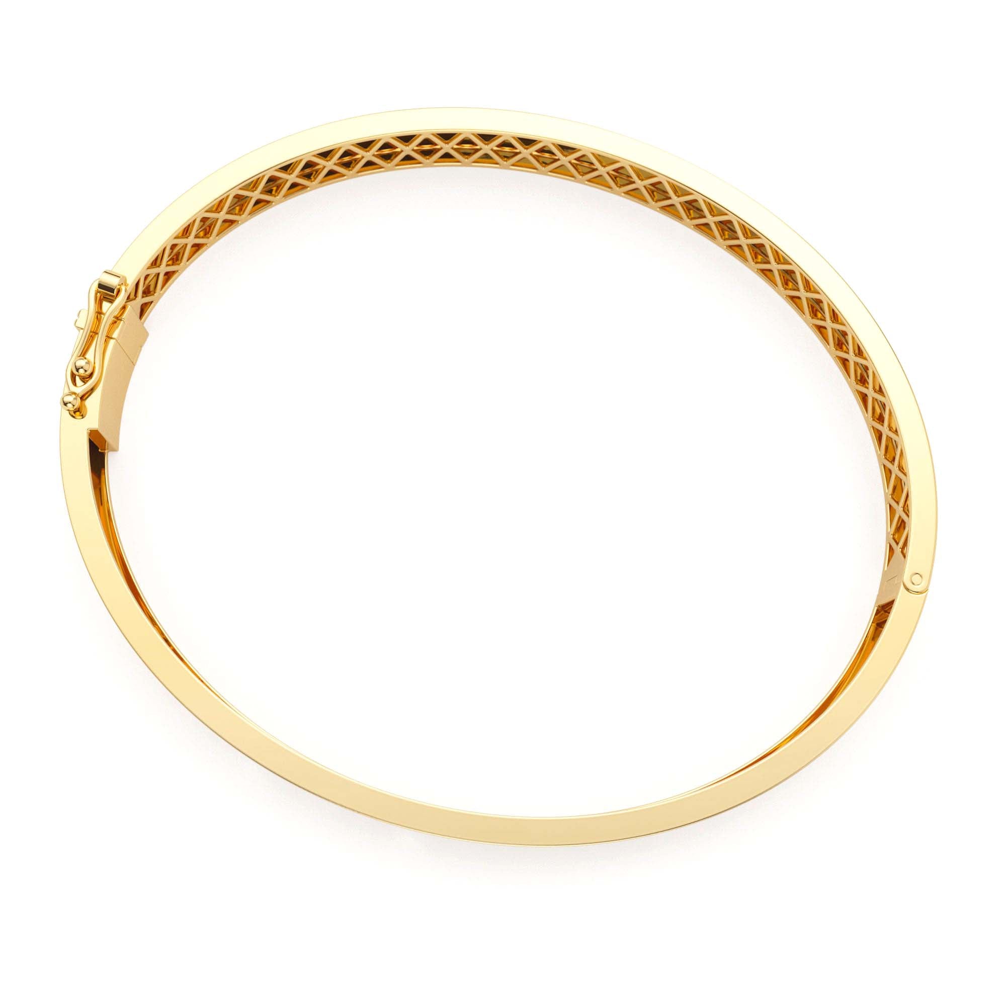 14K Personalized Roman Numeral Bangle Bracelet - view 4
