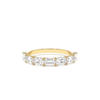 1.30 CTW 14K East West Prong Setting Seven Stone Oval & Emerald Cut Lab Grown Diamond Ring by Orlina Fine