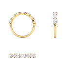 1.30 CTW 14K East West Prong Setting Seven Stone Oval & Emerald Cut Lab Grown Diamond Ring - view 5