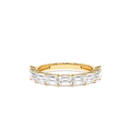 1.70 CTW 14K East West Prong Setting Nine Stone Emerald Cut Lab Grown Diamond Wedding Ring by Orlina Fine
