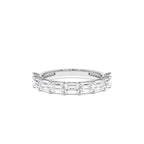1.70 CTW 14K East West Prong Setting Nine Stone Emerald Cut Lab Grown Diamond Wedding Ring - view 2