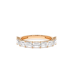 1.70 CTW 14K East West Prong Setting Nine Stone Emerald Cut Lab Grown Diamond Wedding Ring - view 3