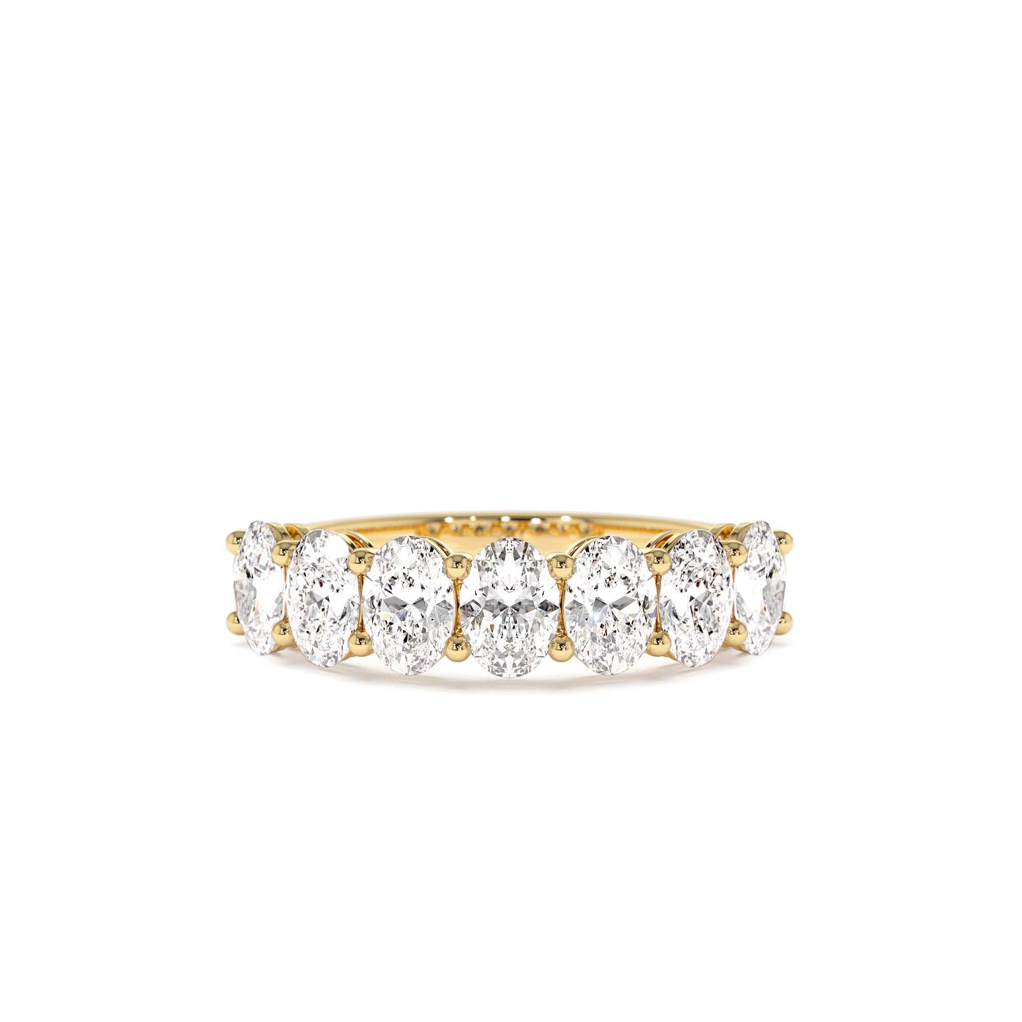 1.25 CTW 14K Prong Setting Seven Stone Oval Cut Lab Grown Diamond Wedding Ring by Orlina Fine