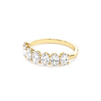 1.25 CTW 14K Prong Setting Seven Stone Oval Cut Lab Grown Diamond Wedding Ring - view 4