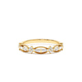 14k Vintage Inspired Baguette Diamond Wedding RIng by Orlina Fine