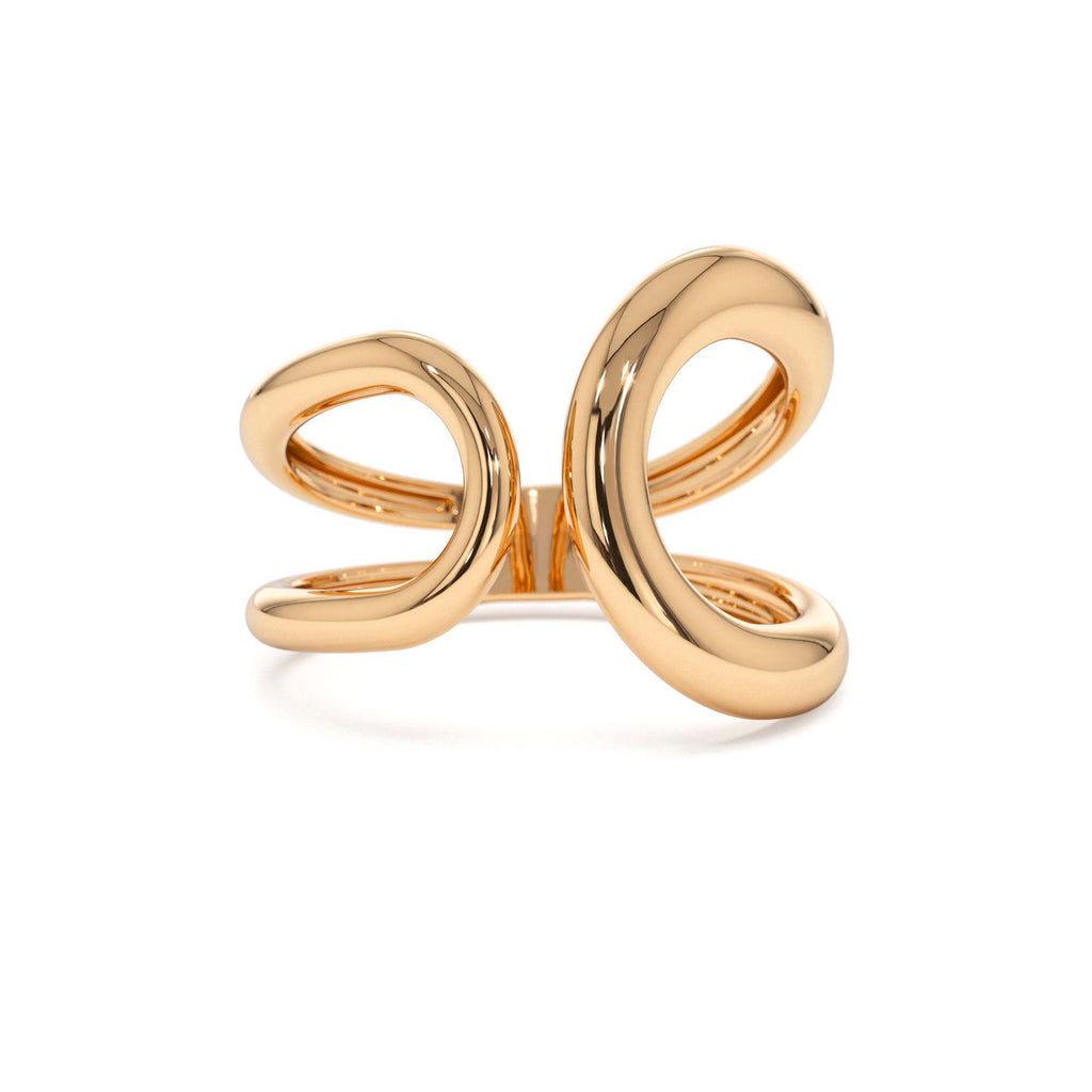 14k Unique Design Bold Gold Ring - view 2