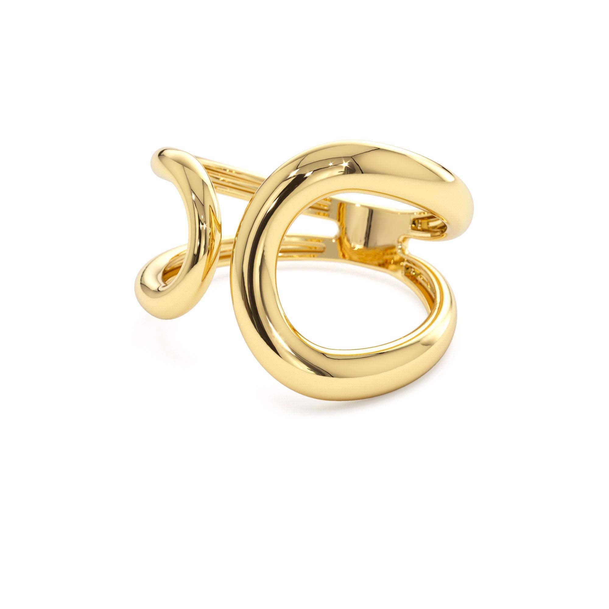 14k Unique Design Bold Gold Ring - view 4