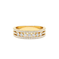 14k Triple Row Diamond Stacking Wedding Ring by Orlina Fine
