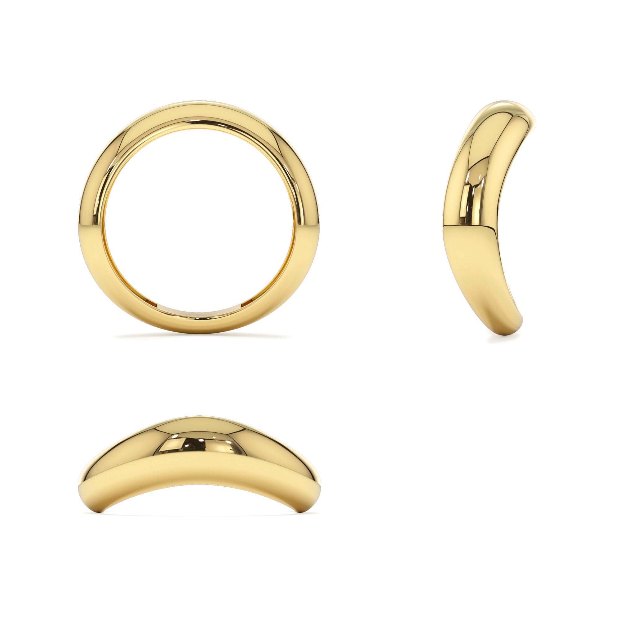 14k Unique Amorphic Shaped Figure Ring - view 5