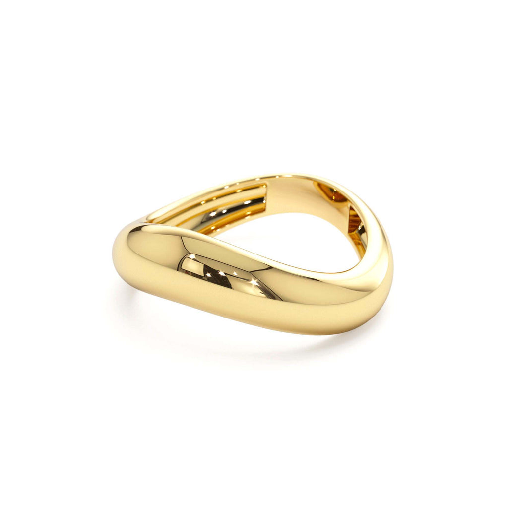 14k Unique Amorphic Shaped Figure Ring - view 4