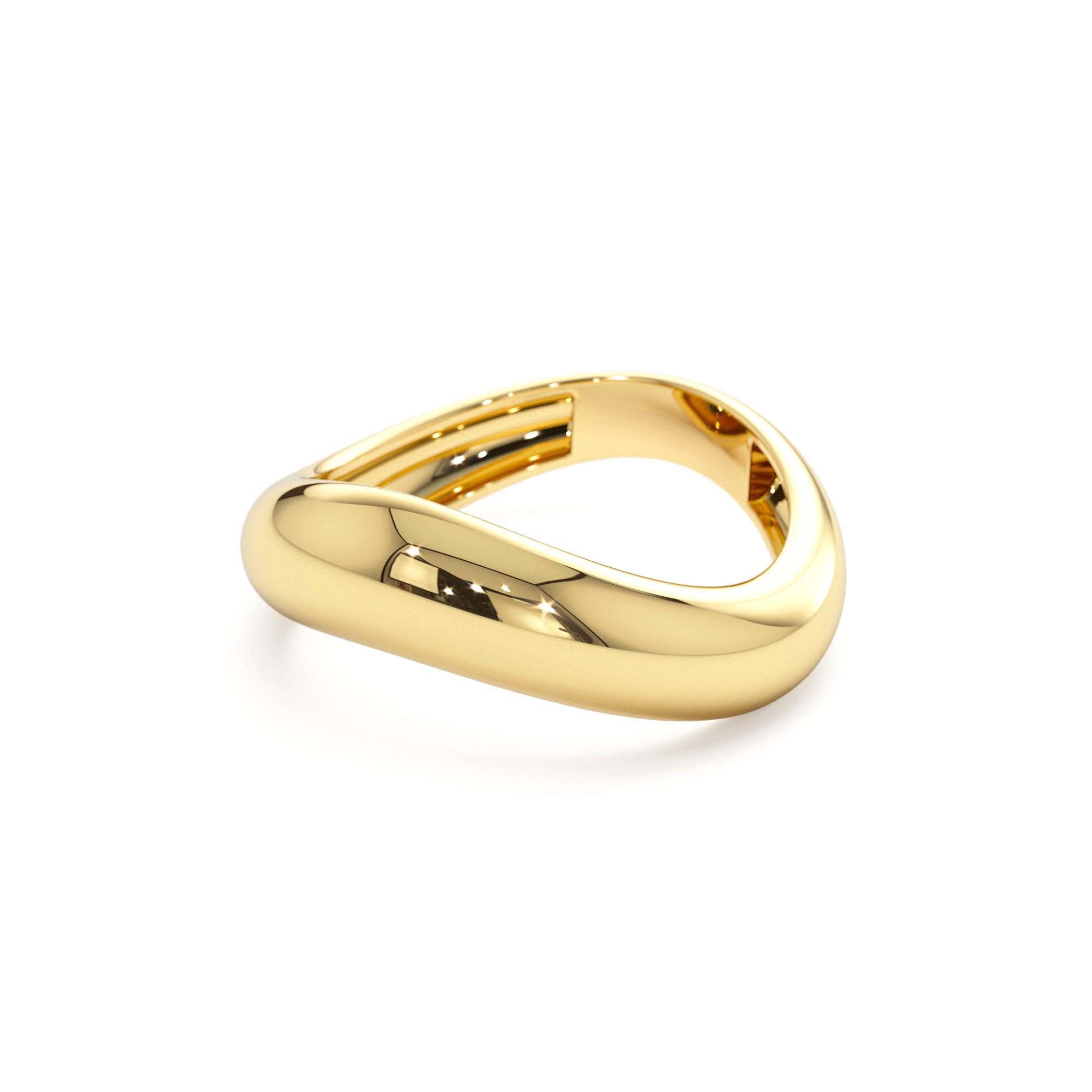 14k Unique Amorphic Shaped Figure Ring - view 4