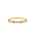 14k Unique Petite Diamond Stack Band by Orlina Fine