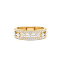 14K Multi-Band Marquise and Round Diamond Ring by Orlina Fine