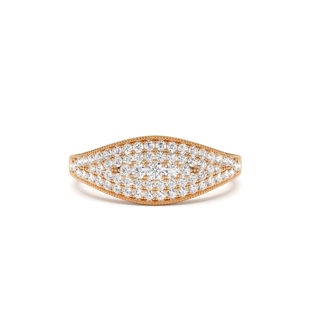 14k Glamorous Pave Setting Diamond Ring - view 2