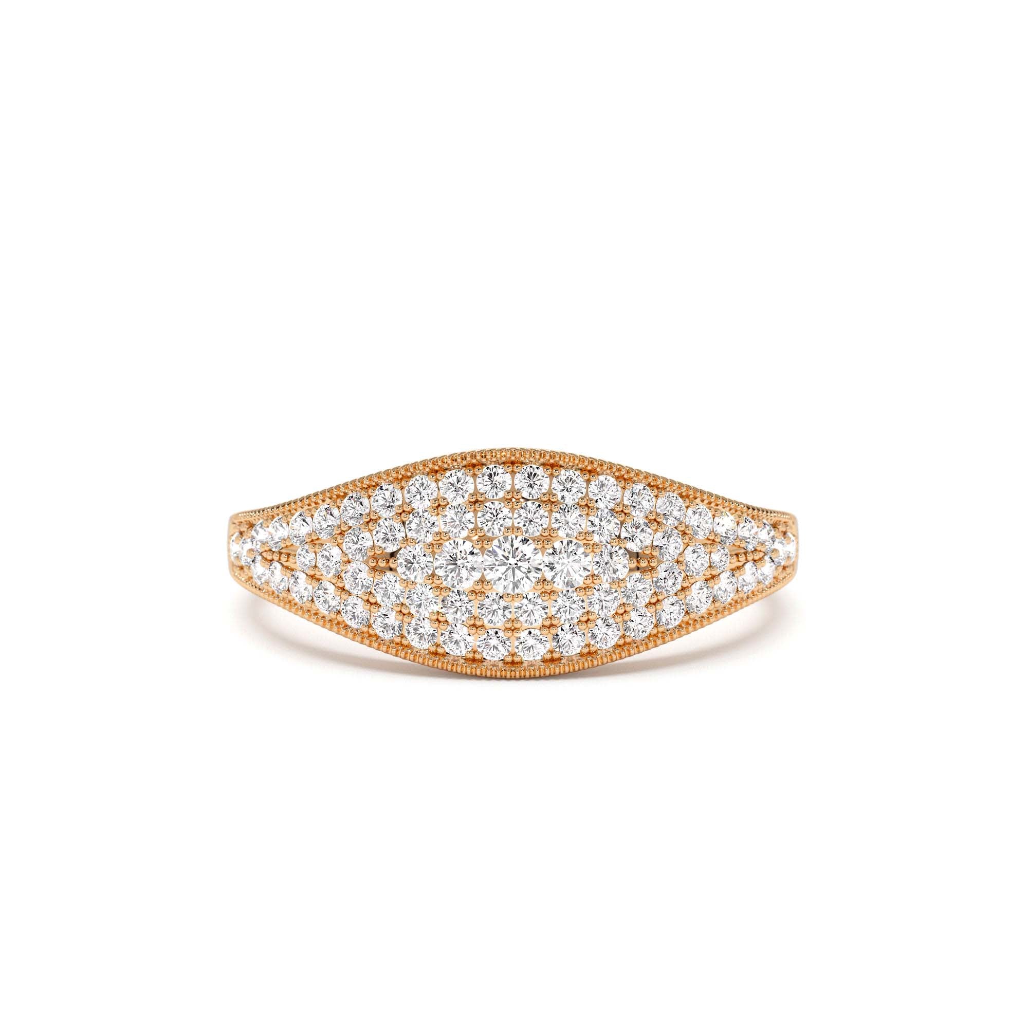 14k Glamorous Pave Setting Diamond Ring - view 2