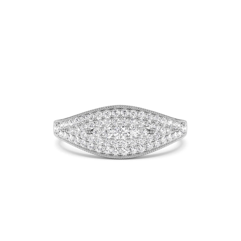 14k Glamorous Pave Setting Diamond Ring - view 3