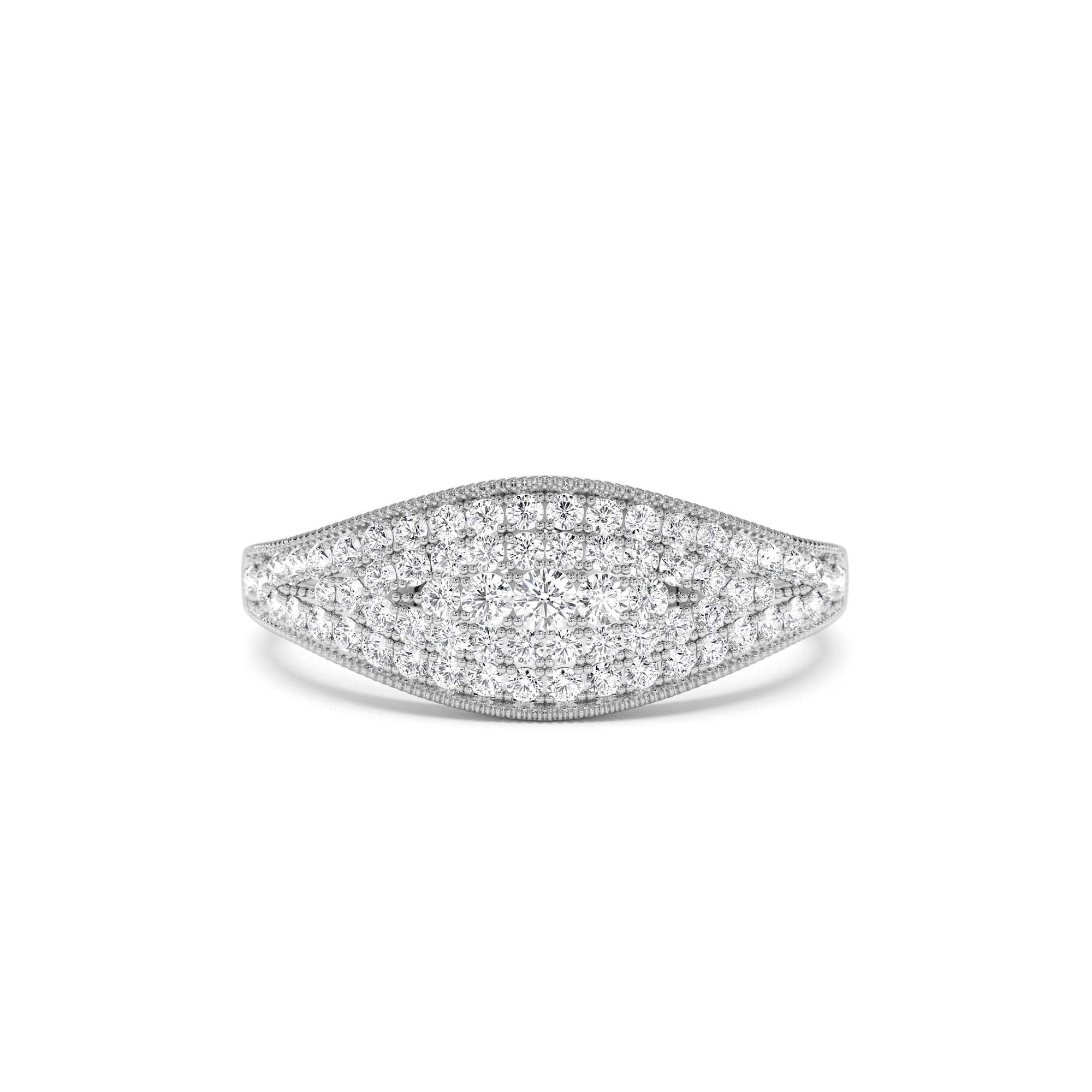 14k Glamorous Pave Setting Diamond Ring - view 3