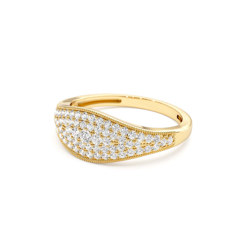 14k Glamorous Pave Setting Diamond Ring - view 4