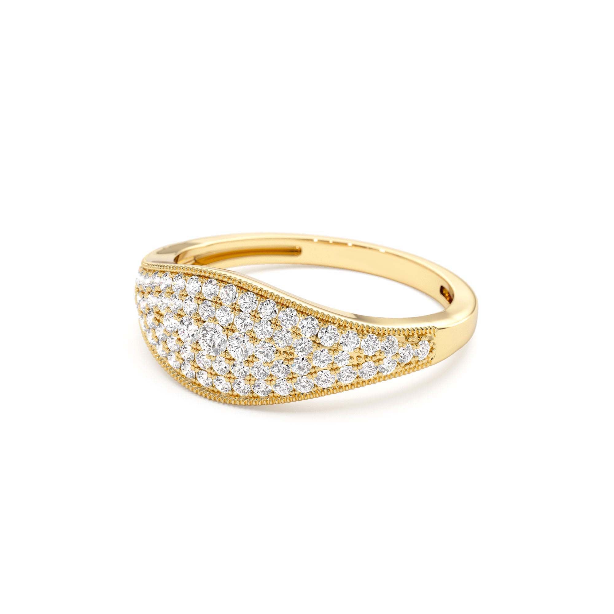 14k Glamorous Pave Setting Diamond Ring - view 4