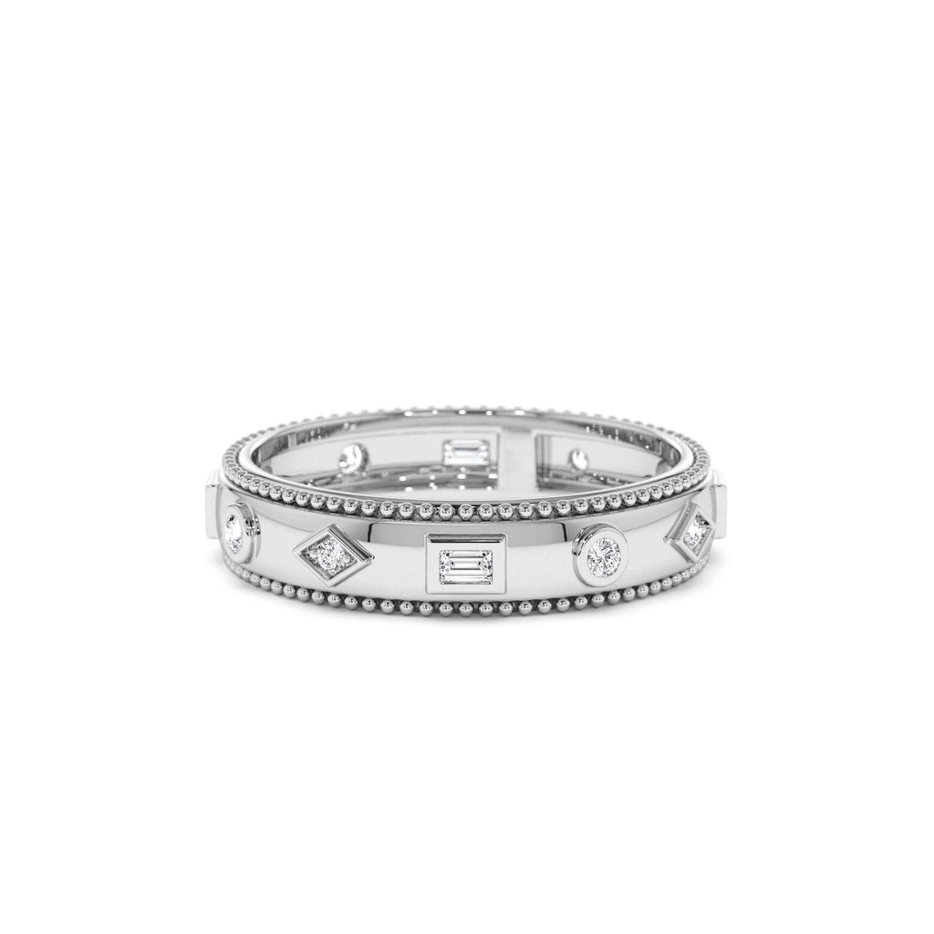 14k Mixed Shape Diamond Anniversary Band - view 3
