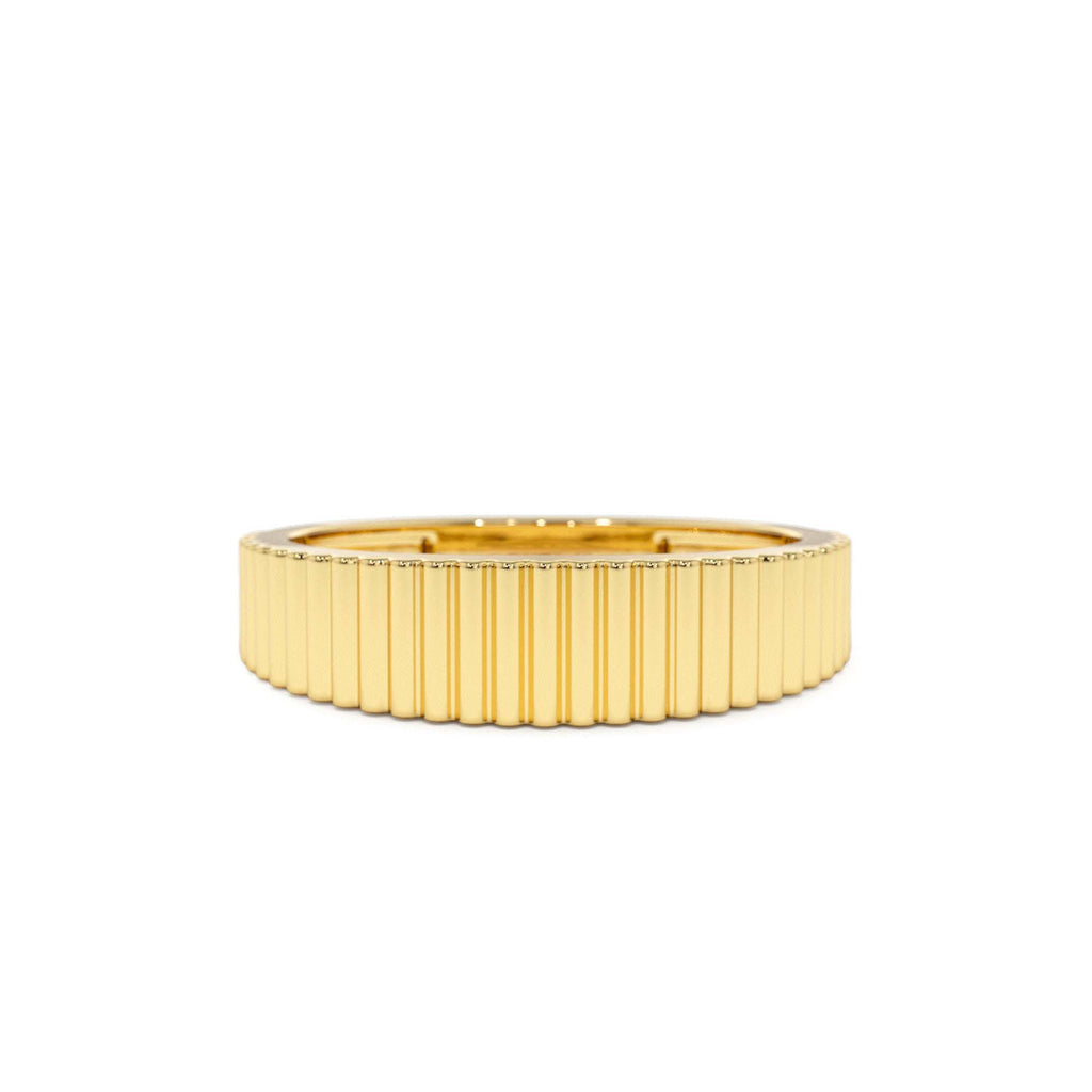 14k Fluted Textured Graduating Ring by Orlina Fine
