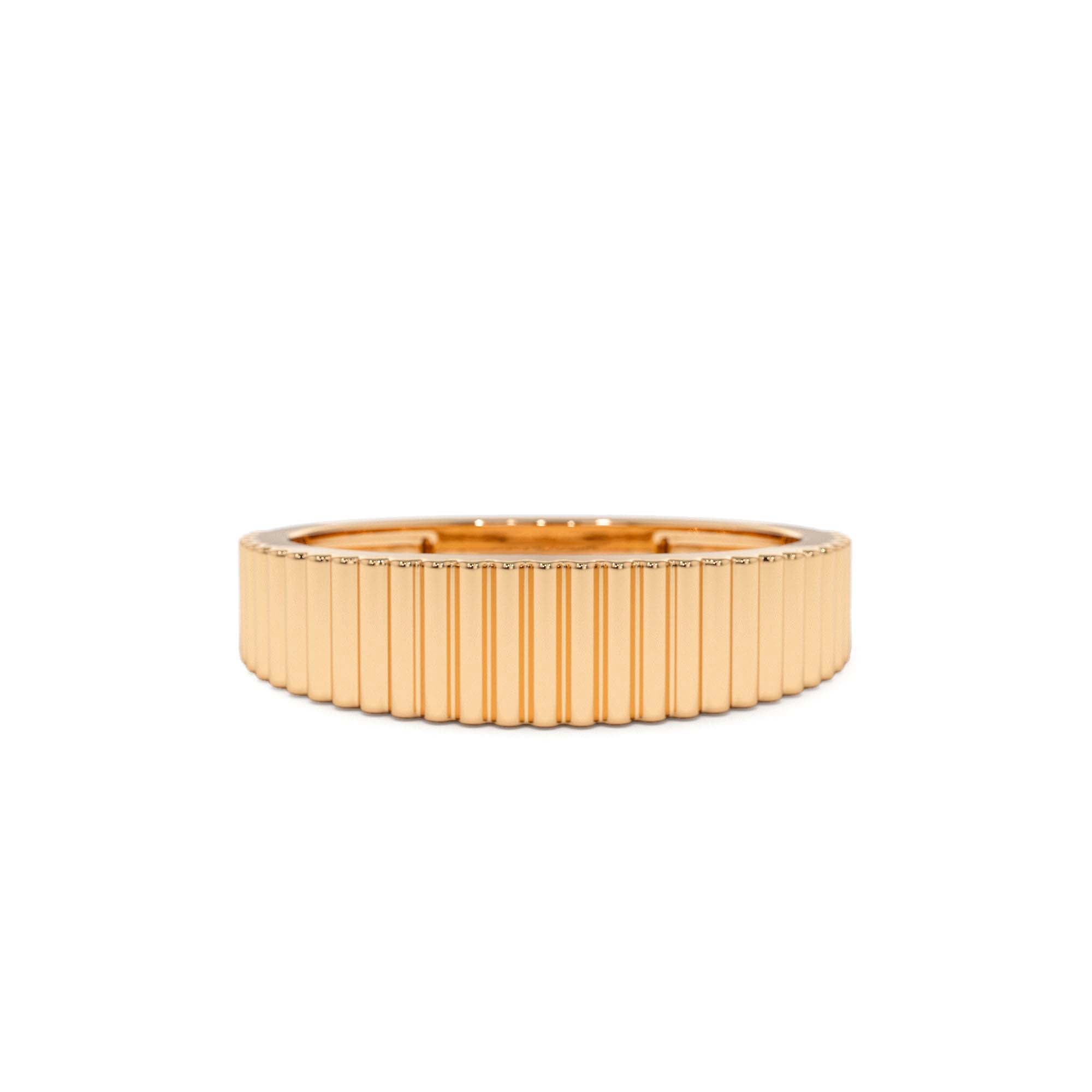 14k Fluted Textured Graduating Ring - view 2